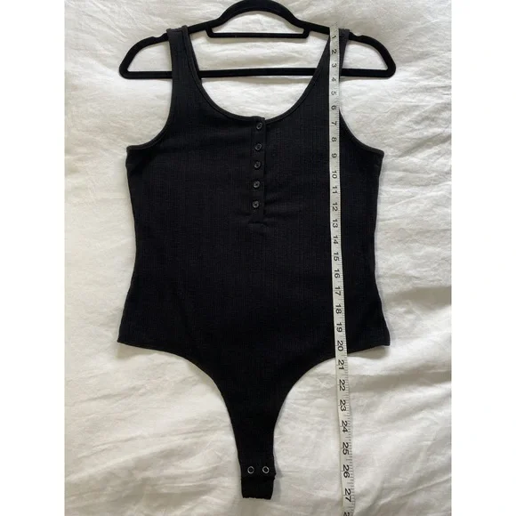 Z Supply Black Ribbed Body Suit Size Medium - Picture 6 of 9